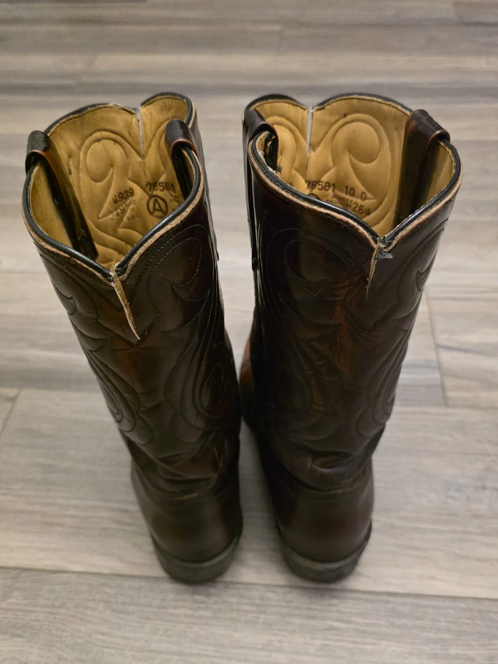 ACME Brown Leather Western Cowboy Boots